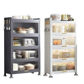 Set of 2 Multifunctional Steel Wardrobes