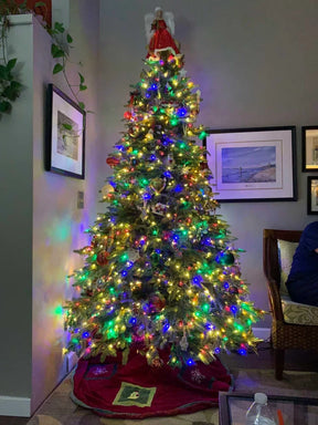 Complete Christmas Tree with LED Lights and Automatic Assembly by Remote Control