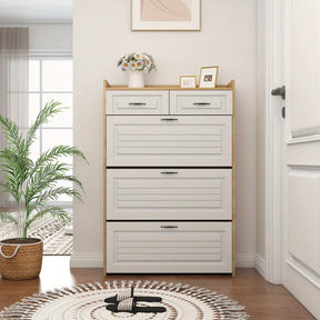 3-Door 2-Drawer Shoe Organiser Cabinet