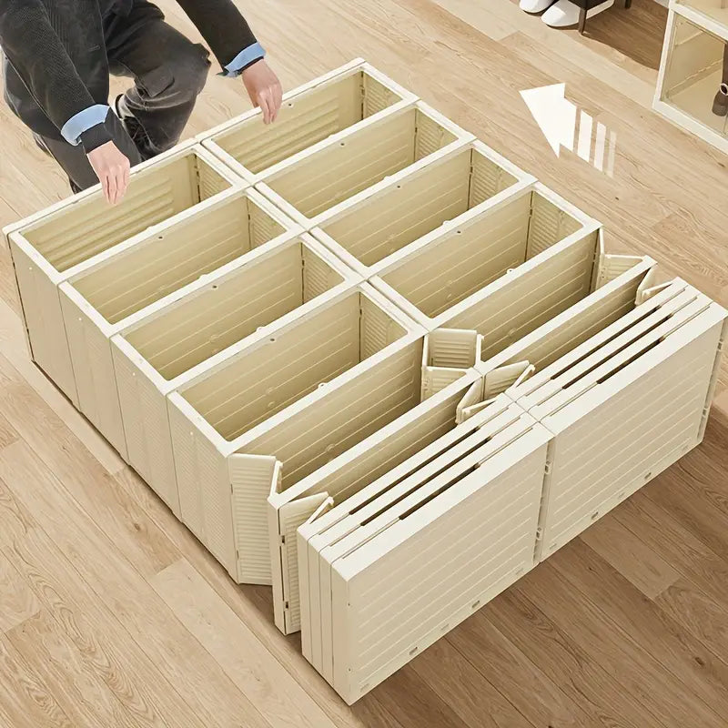Foldable Transparent Shoe Rack – Functional Design